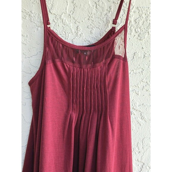 RYU Designer Women’s Burgundy Strapped Pleated Lace/Netting Top & Bottom Dress S - Picture 1 of 8